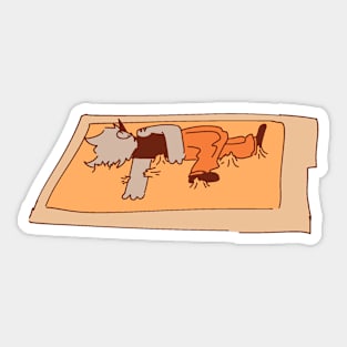 dirk trapped again (glue trap edition) Sticker